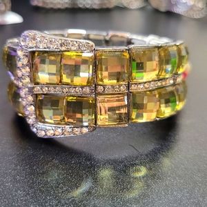 New Yellow Rhinestone Buckle Bracelet